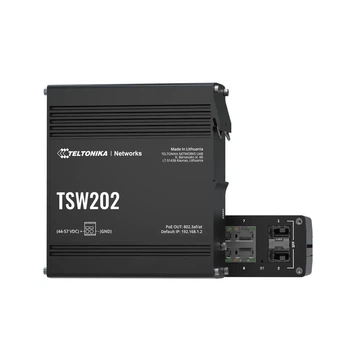 Комутатор керований Teltonika 8xGIGABIT/2xSFP/PoE+ без БЖ (TSW202)