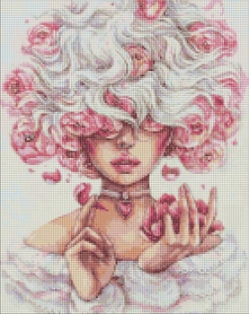 Diamentowa mozaika Ideyka Tajemnicza dziewczyna 40x50 cm (4823104337768)