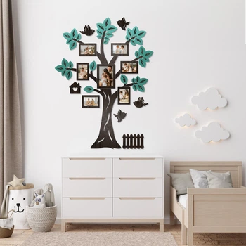 Декор в дитячу кімнату - Композиція з Фоторамок Дерево Дитяче Мінімалістичне