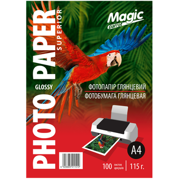 Глянцевий фотопапір А4 115 г /м²Magic Superior (100 аркушів) Фотопапір глянцевий А4 115 грам