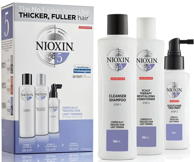 Набір для догляду за волоссям Nioxin Thinning Hair System 5 Starter Kit Шампунь 300 мл + Кондиціонер 300 мл + Сироватка 100 мл (4064666045696)