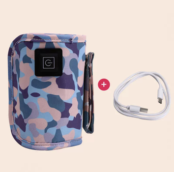 Портативний Підігрівач для дитячої пляшечки від USB Камуфляж Фіолетове Хакі