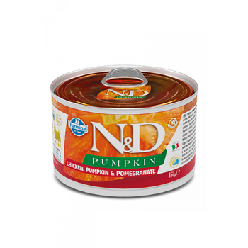 Влажный корм Farmina N&D Grain Pumpkin Chicken Adult Mini для собак мелких пород, тыква/курица/гранат, 140 г