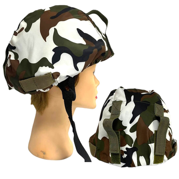 Чехол-кавер для каски с креплением под очки в ткани-Мембрана Камуфляж, размер XL