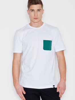 T-shirt męski bawełniany Visent V002 S Biały (5902249100402)