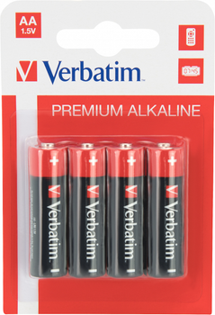 Батарейки Verbatim Premium AA (LR06) 4 шт Mignon Alkaline (49921)