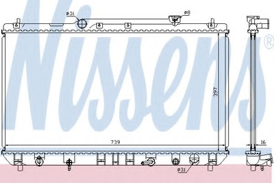 Радиатор охлаждения TOYOTA CAMRY (96-) 2.2 i (выр-во Nissens) Nissens (646991)