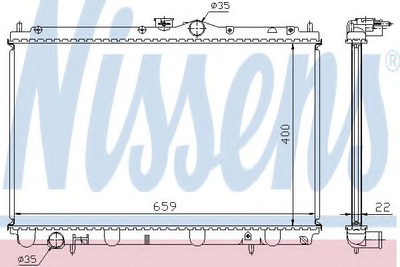 Радиатор охлаждения MITSUBISHI CARISMA (DA) (95-) (выр-во Nissens) Nissens (62857A)