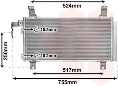 Конденсор кондиционера MAZDA 6 ALL 02-08 (Van Wezel) Van Wezel (27005157)