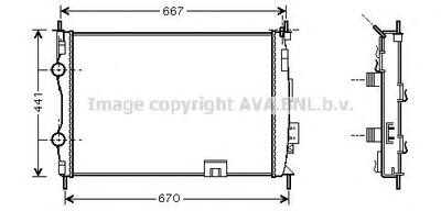 Радіатор охолодження двигуна NISSAN QASHQAI (2007) 2.0 (вир-во AVA) Ava (DNA2280)