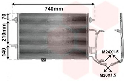 Конденсор кондиционера AUDI A6 25TDi 97-04 (Van Wezel) Van Wezel (03005137)