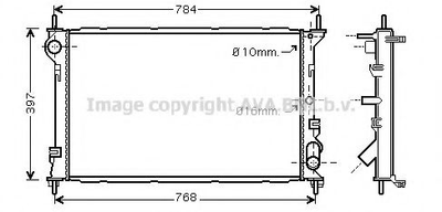 Радіатор охолодження двигуна TRANS CONN 18i/18TDCi 04- (Ava) Ava (FDA2411)