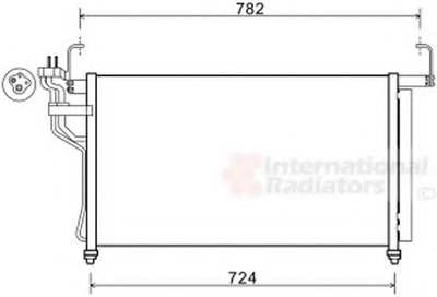 Радиатор кондиционера Hyundai H-1 07-15 (выр-во Van Wezel) Van Wezel (82005315)