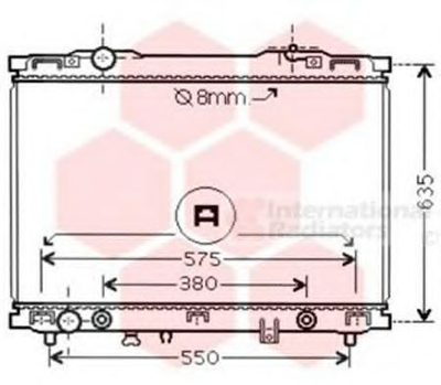 Радіатор охолодження SORENTO 24i/35i AT 02-04(вир-во Van Wezel) Van Wezel (83002057)