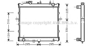Радиатор охлаждения KIA SPORTAGE I (JA) (93-) (выр-во AVA) Ava (KAA2022)