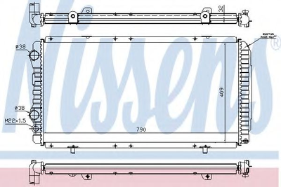 Радиатор CN JUMPER(94-)1.9D(+)[OE 1330.L2] Nissens (61390)