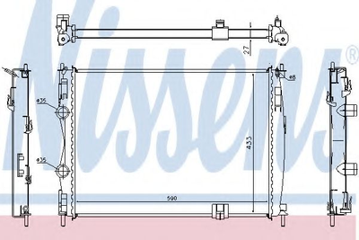 Радиатор охлаждения NISSAN QASHQAI (J10) (07-) (выр-во Nissens) Nissens (67367)