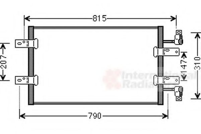 Радіатор кондиціонера NISSAN OPEL RENAULT (вир-во Van Wezel) Van Wezel (43005451)