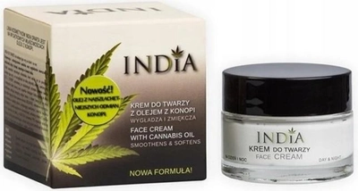 Krem do twarzy India Face Cream For All Skin Types With Hemp Oil 50 ml (5903707352210)