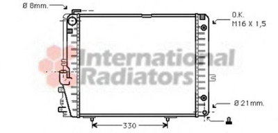 Радіатор охолодження двигуна MB W124 MT/AT + AC 89-96 (Van Wezel) Van Wezel (30002072)