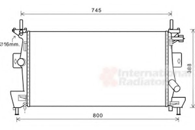 Радіатор охолодження FORD C-MAX/FOCUS (вир-во Van Wezel) Van Wezel (18002475)