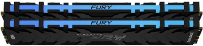 Pamięć Kingston Fury DDR4-3600 65536 MB PC4-28800 (Kit of 2x32768) Renegade RGB 2Rx8 Black (KF436C18RBAK2/64)