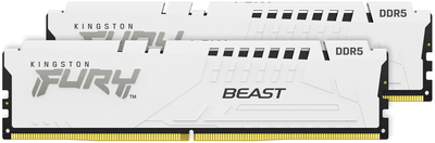 Pamięć Kingston Fury DDR5-5200 32768MB PC5-41600 (Kit of 2x16384) Beast White (KF552C40BWK2-32)