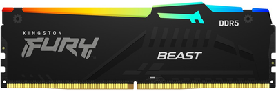 Pamięć Kingston FURY DDR5-6000 8192MB PC5-44800 Beast RGB Black (KF560C40BBA-8)