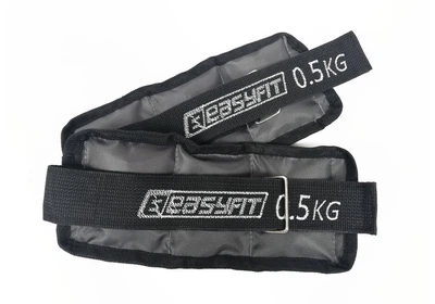 Утяжелители для рук и ног EasyFit EF-AWTМ-050. 2шт по 0.5 кг серые для бега и фитнеса