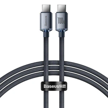 Кабель зарядный Baseus Crystal Shine Series Type-C to Type-C 100W 1.2м Black (CAJY000601)