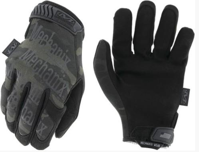 Армейские перчатки всу чёрные с сенсорными пальцами тактические Mechanix The Original, камуфляж чёрный мультикам, 68614855-M