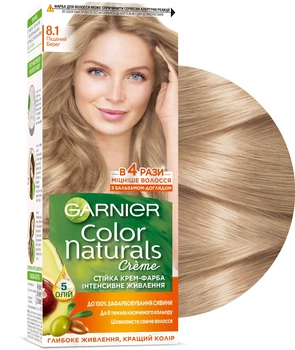 Стійка крем-фарба з трьома оліями Garnier Color Naturals 8.1 - Піщаний берег (435553-936842-2)