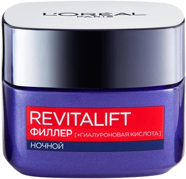 Ночной антивозрастной гиалуроновый восстановитель объема L'Oreal Paris Revitalift Filler (ha) 50ml (647435-555610-2)