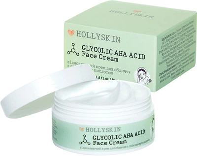 Восстанавливающий крем для лица с гликолевой кислотой Hollyskin Glycolic AHA Acid Face Cream 50ml (922857-853460-2)