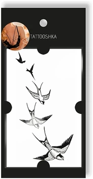 Временные тату "Полет ласточки" - Tattooshka Временные тату "Полет ласточки" (1шт) (978394-0-2)