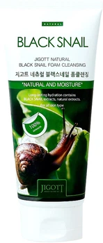 Пінка, що очищає, з екстрактом слизу чорного равлика Jigott Natural Black Snail Foam Cleansing 180ml (856984-888362-2)