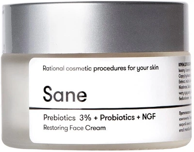 Крем для лица с пробиотиками Sane Probiotics 3% + Probiotics + NGF Restoring Face Cream 30ml (900959-816968-2)