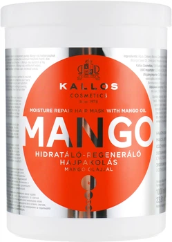 Зволожуюча маска для волосся з олією манго Kallos Cosmetics Mango Moisture Repair Mask 1000ml (770534-977425-2)