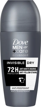 Кульковий антиперспірант Dove Men + Care Невидима сухість 72 години 50 мл (59092629)