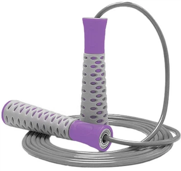 Скакалка PowerPlay 4206 Серо-фиолетовая (PP_4206_Grey/Violet)