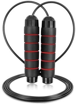 Скакалка скоростная PowerPlay 4210 Черная (PP_4210_Black/Red)
