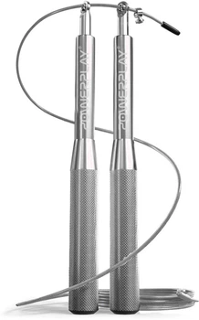 Скакалка скоростная на подшипниках алюминиевая PowerPlay 4207 Серебряная (PP_4207_Silver)