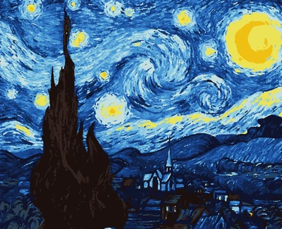Картина по номерам Artissimo Звездная ночь Ван Гог PN7599 40х50 см