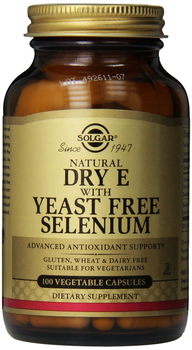 Дієтична добавка Solgar Vitamin E With Selenium 100 капсул (0033984033511)