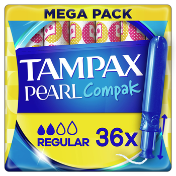 Тампони Tampax Pearl Compak Regular 36 шт (4015400690528)