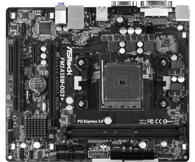 Материнська плата AsRock FM2A58M-DG3+ (FM2A58M-DG3+) (sFM2, AMD A58, Micro-ATX) Б/в,U1