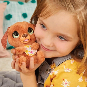 Плюшевая интерактивная игрушка собачка со звуковыми эффектами FurReal Newborns Puppy