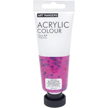 Художественная акриловая краска Art Ranger Acrylic 120 Glitter pink / Розовая с блестками 75мл.