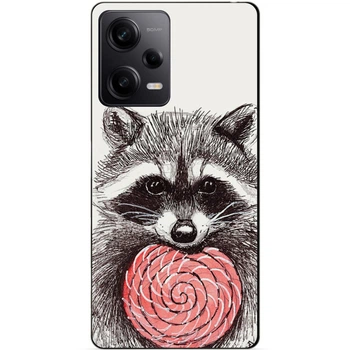 Чохол силіконовий бампер Candy для Xiaomi Redmi Note 12 Pro 5G з малюнком Енот