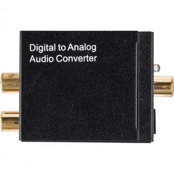 Оптический конвертер звука Digital to Analog + AUX с кабелем Пластик